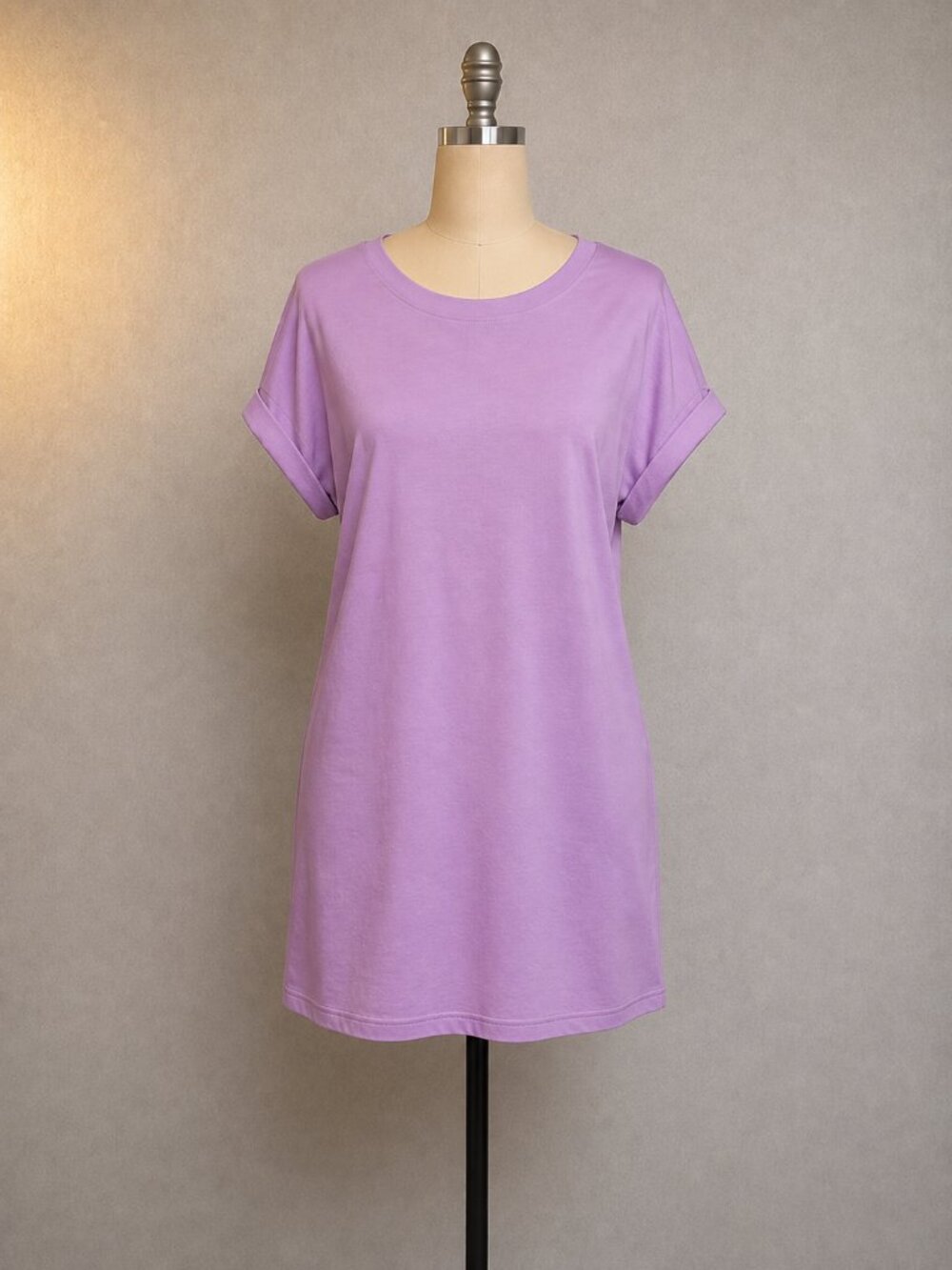 Lavender Short Sleeve Women's tshirt dress